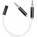 Deltaco AUD-208 audio kabelis 0,1 m 3.5mm 2 x 3.5mm Balts Deltaco AUD-208 audio kabelis 0,1 m 3.5mm 2 x 3.5mm Balts