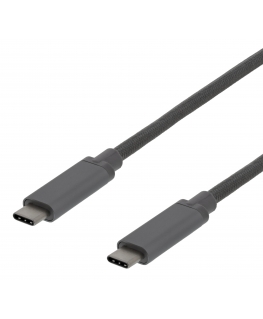 Deltaco USBC-1361 USB cable 0.5 m USB 3.2 Gen 2 (3.1 Gen 2) Grey