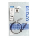 Deltaco USBC-1361 USB kabelis 0,5 m USB 3.2 Gen 2 (3.1 Gen 2) Pelēks