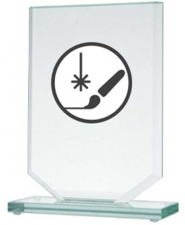 Detail Engraved glass trophy + paint filler
