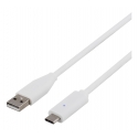 Deltaco USBC-1008 USB кабель 0,5 m USB 2.0 USB A Белый
