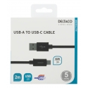 Deltaco USBC-1134M USB кабель 2 m USB 2.0 USB A Черный Deltaco USBC-1134M USB кабель 2 m USB 2.0 USB A Черный