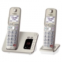 Panasonic KX-TGE262GN telefons DECT telefons Zvanītāja ID Šampanietis Panasonic KX-TGE262GN telefons DECT telefons Zvanītāja ID Šampanietis