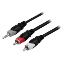 Deltaco MM-142 audio kabelis 5 m 3.5mm 2 x RCA Daudzkrāsains Deltaco MM-142 audio kabelis 5 m 3.5mm 2 x RCA Daudzkrāsains