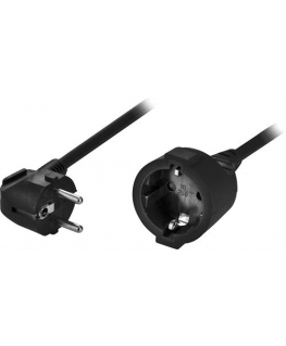 Deltaco DEL-112B elektrības kabelis Melns 2 m CEE7/7 CEE7/4