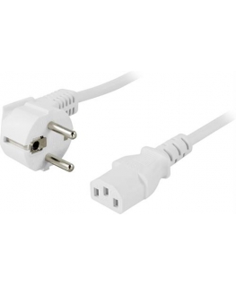 Deltaco DEL-109V-20 power cable White 0.2 m CEE7/7 IEC C13