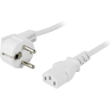 Deltaco DEL-109V-20 virtajohto Valkoinen 0,2 m CEE7/7 IEC C13 Deltaco DEL-109V-20 virtajohto Valkoinen 0,2 m CEE7/7 IEC C13