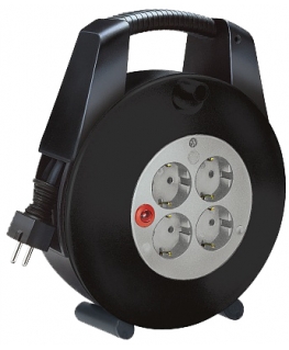Brennenstuhl Vario Line jatkojohto 15 m 4 AC-pistorasia(a) Musta, Harmaa