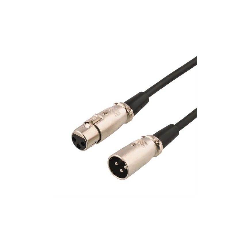 Deltaco XLR-1100 audiokaapeli 10 m XLR (3-pin) Musta
