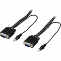 Deltaco RGB HD15 2 m VGA (D-Sub) + 3.5mm Black Deltaco RGB HD15 2 m VGA (D-Sub) + 3.5mm Black