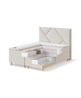 Sleepwell RED CONTINENTAL CONTINENTAL BED / 180x50x200 / medium / BOLSHOI Beige (15)