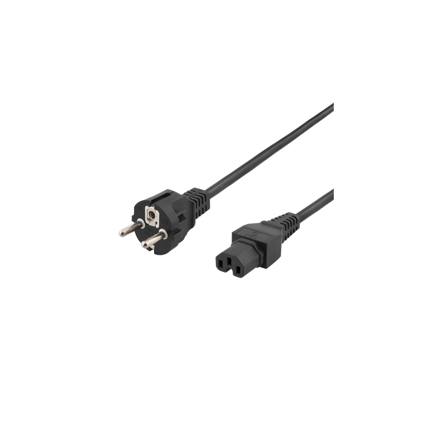 Deltaco DEL-117C elektrības kabelis Melns 3