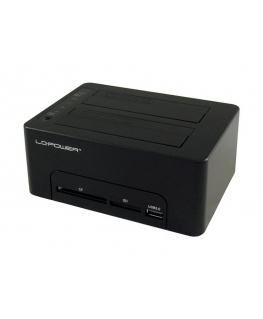 LC-Power LC-DOCK-U3-CR HDD/SSD dokstacija USB 3.2 Gen 1 (3.1 Gen 1) Type-A Melns