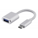 Deltaco USBC-1276 USB-kaapeli 0,1 m USB A Hopea Deltaco USBC-1276 USB-kaapeli 0,1 m USB A Hopea