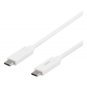 Deltaco USBC-1059M USB kabelis 1 m USB 3.2 Gen 1 (3.1 Gen 1) Balts Deltaco USBC-1059M USB kabelis 1 m USB 3.2 Gen 1 (3.1 Gen 1) Balts