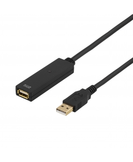 Deltaco USB2-EX3M USB-kaabel 3 m USB 2.0 USB A Must