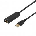 Deltaco USB2-EX3M USB kabelis 3 m USB 2.0 USB A Melns Deltaco USB2-EX3M USB kabelis 3 m USB 2.0 USB A Melns