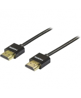 Deltaco HDMI-1091 HDMI-kaapeli 1 m HDMI-tyyppi A (vakio) Musta