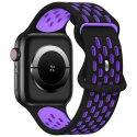 Beline dirželis Apple Watch New Sport Silicone 38/40/41mm juoda-violetinė juodas/violetinė box