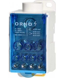 Orno Blok rozdzielczy 400A, input terminal 1x185mm?, output terminal 4x10 i 5x16 i 2x35mm?