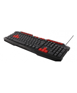 Deltaco GAM-024UK klaviatūra USB QZERTY JK tarptautinė Juoda, Oranžinė