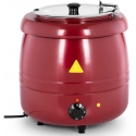 Royal Catering Kociołek thermos for soup electric stainless steel cool-touch 400 W 10 l 35-80C red