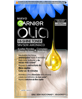 Garnier Olia Hi Shine Toner Coloración Semipermanente Neutralizador De Tonos 10.01 Rubio Platino 3 Piezas