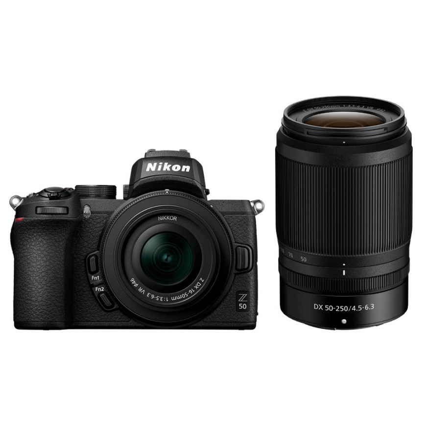 Nikon Z 50 + 16-50mm+ 50-250mm MILC 20,9 MP CMOS 5568 x 3712 pikseļi Melns – 2
