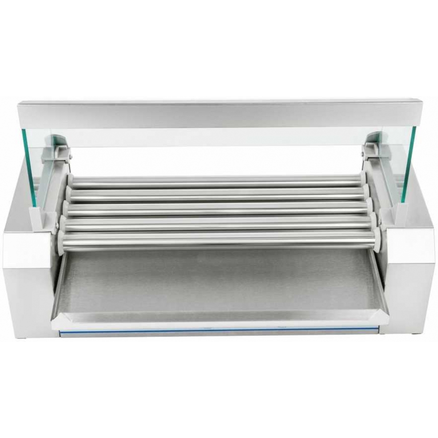 Royal Catering Roller grill with cover, roller grill, sausage warmer, 5 rolls – 3