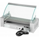 Royal Catering Roller grill with cover, roller grill, sausage warmer, 5 rolls