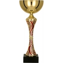 Detail Gold and red metal cup Detail Gold and red metal cup