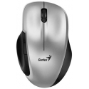 Pelė Genius Pelė Ergo 8200S, 1200DPI, 2.4 [GHz], optinė, 5kl., belaidė, sidabrinė, 1 vnt AA, Mėlyna-Eye sensor, Adapteris USB-C