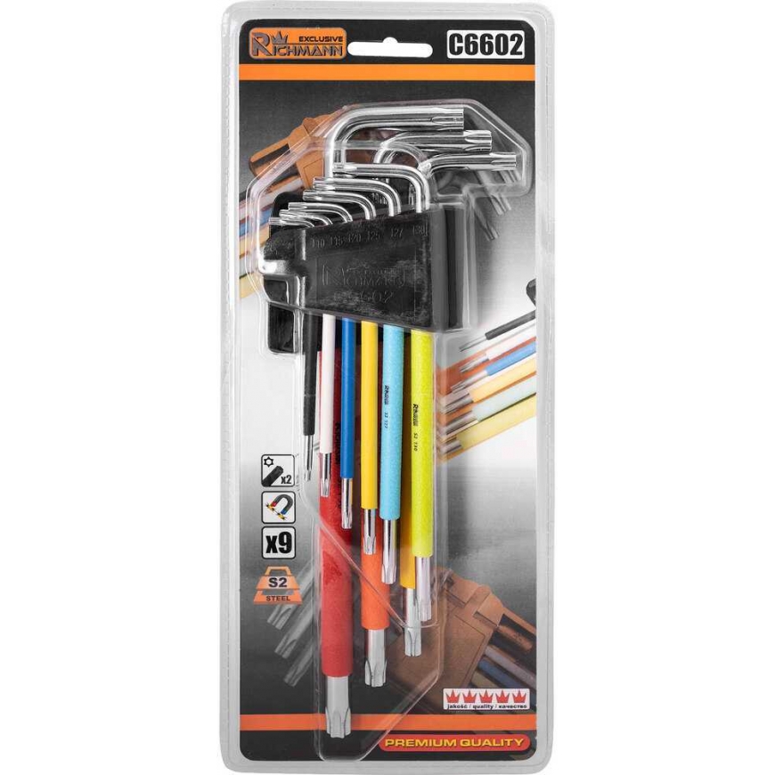 Richmann Šešiakampiai raktai TORX T10 - T50 9 vnt. – 2