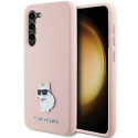 Case Karl Lagerfeld KLHCS23MSMHCNPP S23+ S916 pink Silicone Choupette Metal Pin