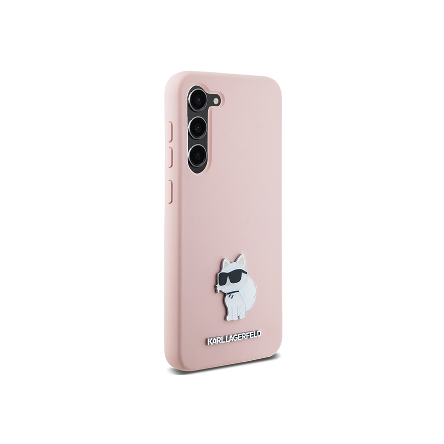 Case Karl Lagerfeld KLHCS23MSMHCNPP S23+ S916 pink Silicone Choupette Metal Pin – 4