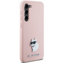 Case Karl Lagerfeld KLHCS23MSMHCNPP S23+ S916 pink Silicone Choupette Metal Pin