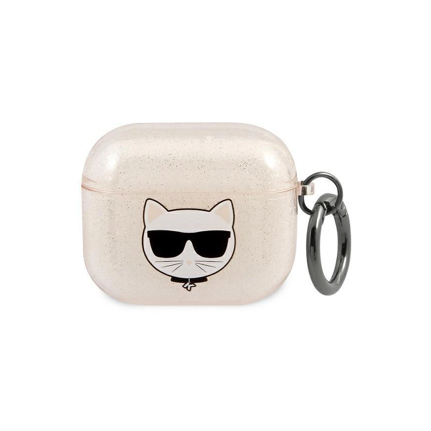 Case Original case Karl Lagerfeld KLA3UCHGD for Apple Airpods 3 / gold + glitter – 3