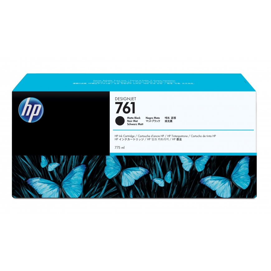 HP 761, Струйный картридж DesignJet, 775 мл, Черный матовый
