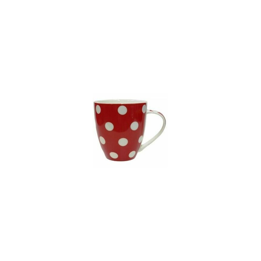 Mug "Dots" 513 ml red with white dots