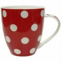 Mug "Dots" 513 ml red with white dots Mug "Dots" 513 ml red with white dots