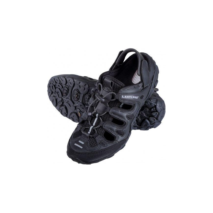 Lahti Pro SANDALAS PU / KNIT Juodas-GRAY, "43", LAHTI