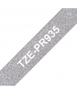 Brother TZE-PR935 etikečių juostelė Balta ant sidabro