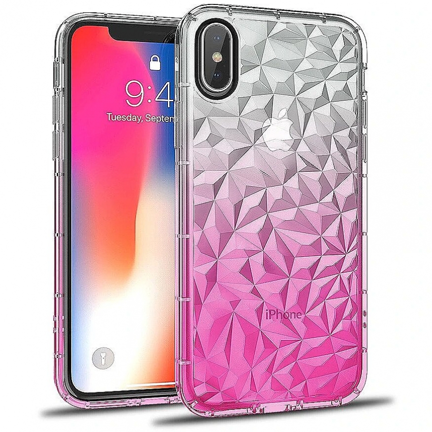 Swissten Crystal Clear Case 1 mm Silicone Case for Apple iPhone 7 / 8 Transparent - Pink