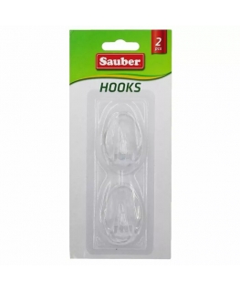 Hooks 2gb 3x4,7cm oval transparent