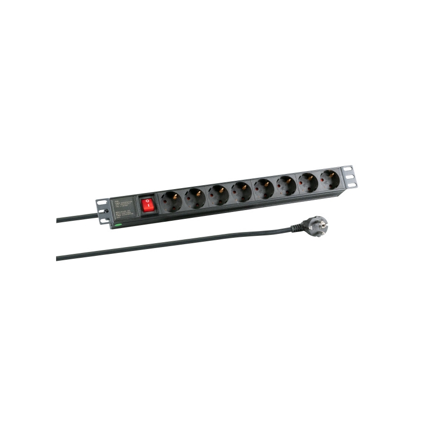 EFB Elektronik EK631DE.2 удлинитель 2 m 8 розетка(и) Для помещений Черный