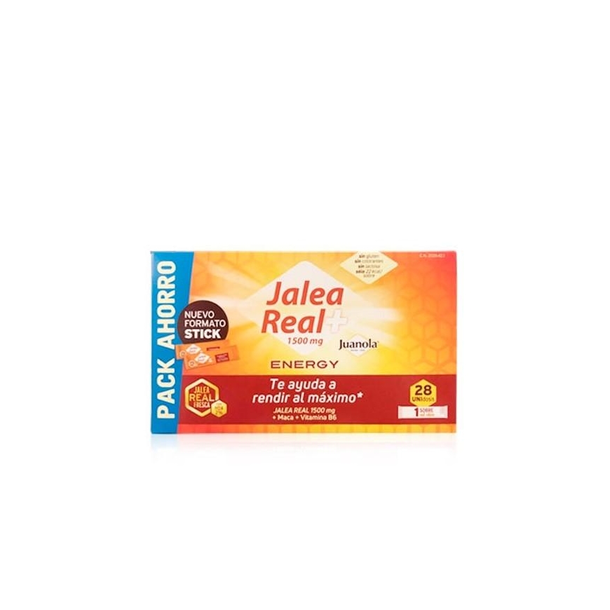 Maisto papildas su šviežiu bičių pieneliu energijai Juanola Royal Jelly Energy 28vnt
