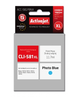Activejet ACC-581PBNX ink (replacement for Canon CLI-581PB XL Supreme 11.70 ml photo blue)