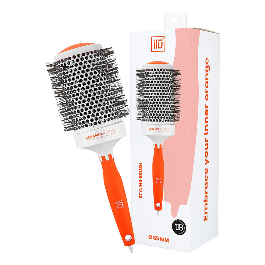 Hair styling brush Ilū Ceramic Orange Ø 65 mm – 2