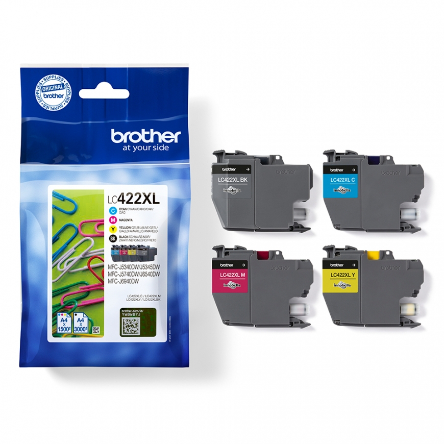 Brother LC422XLVAL tindikassett 4 tk Originaal Must, Tsüaan, Magenta, Kollane – 5