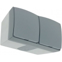Orno Double socket 2X2P+Z AQUATIC PRO IP 55 gray graphite Orno Double socket 2X2P+Z AQUATIC PRO IP 55 gray graphite